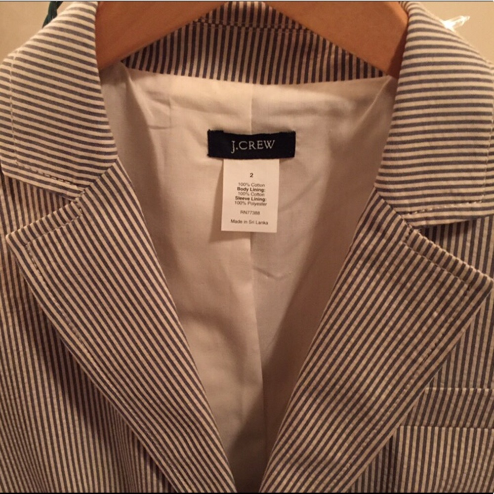 J Crew Navy & Off-White Blazer